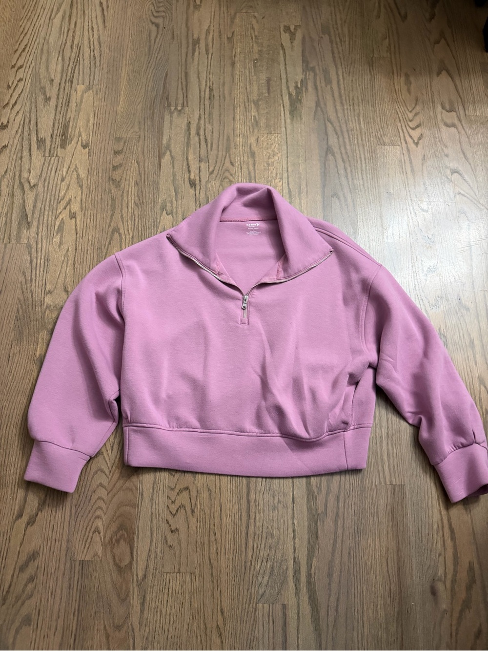 Old Navy Bounce Fleece Cropped Half-Zip Pullover - Light Purple